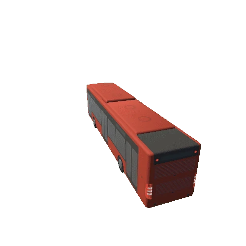 Bus Low Poly_Red